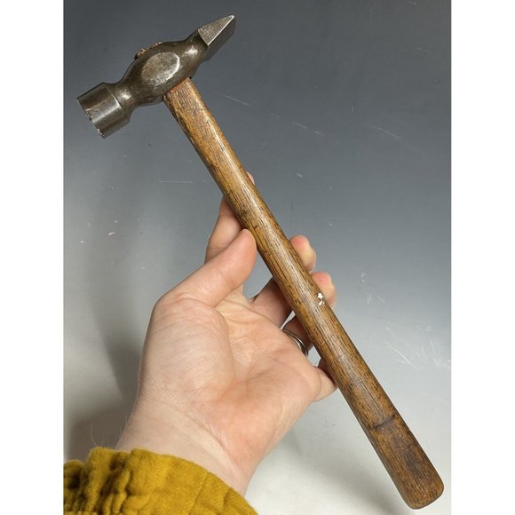 Antique 3.5" HEAD 11" Overall Jeweler Watch Makers Silversmith Hammer Chasing - Picture 2 of 13